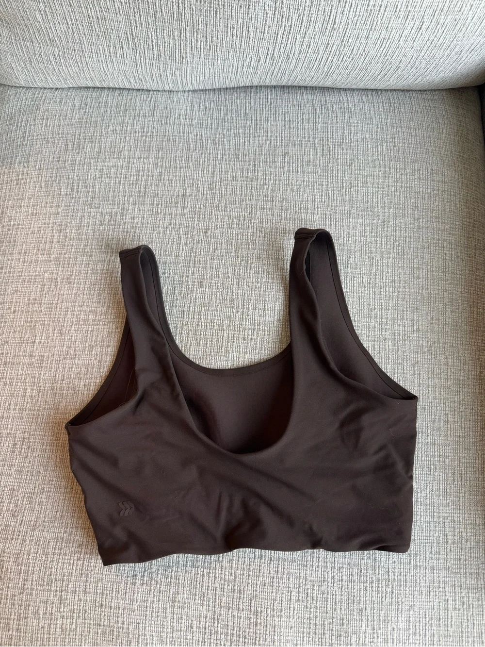 all in motion Brown Scoop Neck Crop Sports Bra